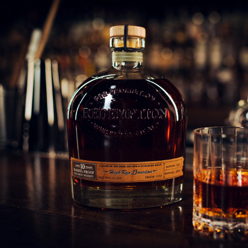 10 Year Barrel Proof High Rye Bourbon Redemption Whiskey